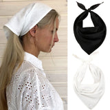 Hivava  -  Solid Color Turban Hairbands Headband Women Elegant Black White Headwarps Fashion Girls Bandana Hair Accessories