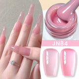 Hivava  -  Jelly Nude Gel Nail Polish 10ml Light Pink Peach Translucent Color UV Light Cure Gel Varnish Nail Art DIY at Home