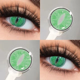 Hivava  -  Hot Sale 1 Pair Halloween Colored Contact Lenses Cosplay Red Eye Lenses Anime Soft Beautiful Pupil Anime Yellow Lens