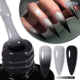 Hivava  -  7ml White Nude Glitter Thermal Gel Nail Polish Temperature Color Changing Soak Off UV LED Nail Art Gel Varnish