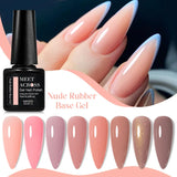 Hivava  -  7ml Dark Nude Rubber Base Gel Nail Polish Semi Permanent UV Gel LED Nail Art Varnish For Nails Manicure DIY Design