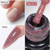 Hivava  -   7ML Pink Glitter Quick Extension Gel Nail Polish Pink Gold Foils Effect Vernis Semi Permanent UV Gel Nail Art Hard Gel