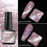 Hivava  -  7ml Cat Magnetic Gel Nail Polish Semi Permanent Dynamic Glitter Reflective Nail Gel Soak Off UV Gel Nail Art Varnish