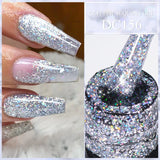 Hivava  -  7ml Sparkling Glitter Gel Nail Polish Shining Sequins Colors Long Lasting For Manicure Soak Off Nail Art Gel Varnishes