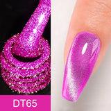 Hivava  -   7ml Pink Purple Reflective Gel Nail Polish Glitter Semi-permanent UV Gel LED Nail Supplies Nail Art Varnish Manicure