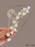 Hivava  -  jewelry 1pcs Fashion Linglan Flower Tassel Pearl Hairpins Hair Claws For Women Girls Party Ponytail Holder Hair Accessories