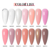 Hivava  -  7ml Dark Nude Rubber Base Gel Nail Polish Semi Permanent UV Gel LED Nail Art Varnish For Nails Manicure DIY Design