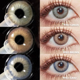 Hivava Contact Lenses 1 Pair Color Contact Lens for Eyes Blue Gray Colored Contact Lens Eye Beautiful Pupil Yearly Use