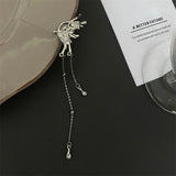 Hivava  -  Y2K Fairy Butterfly Tassel Ear Clips Angel Ear Bone Clip Earring Elf Female Hole Cuff Hanging Earring Fashion Jewelry