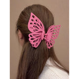 Hivava  -  Butterfly Solid Color Hair Claws Hair Clips Girls Korean Ponytail Headwear Styling Tools Hairpin Crabs Clips For Hair