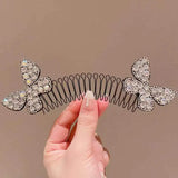 Hivava  -  Camellia Hair Comb Invisible Bangs Hair Clip Tidy Artifact Hair pin Girls Hairpin Women Tools Fixed Inser Comb Hair Accessories