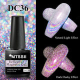 Hivava  -  7ml Cat Magnetic Gel Nail Polish Semi Permanent Dynamic Glitter Reflective Nail Gel Soak Off UV Gel Nail Art Varnish