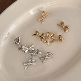 Hivava  -  Korean Metal Bow Hair Clip For Women Sweet Cool Silver Color Small Side Clip Duckbill Hairpin Headwear Hair Accessories