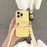 Hivava  Cute Dachhund Rope Summer Yellow Fundas For Iphone 14Pro 13 15 Pro Max 15Pro 14 15promax 13ProMax Ins Phone Case Protector