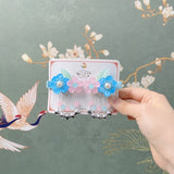 Hivava Butterflies and Rabbits Falling in Love Under the Lunar Eclipse Cottagecore Princesscore Fairycore Princesscore Coquette Soft Girl Kawaii Hair Clip Accessory Set