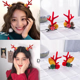 Hivava  -  New Year Christmas Hair Pin Children Barrettes Bow Deer Santa Claus Kids Christmas Headwear Girls Kids Hair Accessories