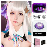 Hivava 2pcs Color Contact Lenses For Eyes Anime Cosplay Colored Lenses Blue Red Multicolored Lenses Contact Lens Beauty Pupils