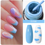 Hivava  -  Metallic Gold Sliver Pink 5ml Liner Gel Nail Art Polish Painting Mirror Gel Graffiti Stripe Design Varnish DIY