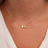 Hivava  Fashion Tiny Heart Dainty Initial Necklace Gold Silver Color Letter Name Choker  For Women Pendant Jewelry Gift