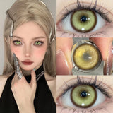 Hivava  -  Helloween Hot Selling 2pcs Colored Contact Lenses Green Eye Lens Yearly Cosplay Blue Makeup Degree 0 to -8.00 Anime Lens