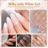 Hivava  -  Milky White Jelly Nude Gel Nail Polish 10ml White Translucent Soak Off Gel Vernis Semi Permanent Need UV Light Cure