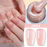 Hivava  -  Jelly Nude Gel Nail Polish 10ml Light Pink Peach Translucent Color UV Light Cure Gel Varnish Nail Art DIY at Home