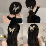 Hivava  - jewelry Fashion Metal Liquid Butterfly Hair Clip For Women Ponytail Claw Clip Geometric Hair Claw Trend HAIR CLIP FOR GIRL Hair Jewelry