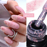 Hivava  -  7ml Thread Shell Rubber Base Gel Nail Polish 2 In 1 Aurora Pearly Shells UV LED Nail Art Gel Varnish For Nails