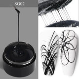 Hivava   -  White Black Painting Gel Polish 5ml Professional Super Texture Line Flower Drawing Gel Soak Off UV Nail Art Gel