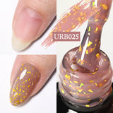 Hivava  -  7ml Sparkling Glitter Rubber Base Gel Nails Shining Glitter Semi Permanent Soak Off UV LED Varnish All for Manicure