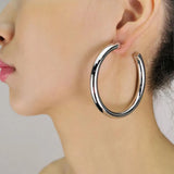 Hivava  -  Punk Gold Color Hoop Earring Fashion Hollow Round Circle Earrings for Women Hiphop Jewelry Brincos Jewelry Gifts