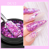 Hivava  -  8ml Metallic Painting Nail Gel Polish Gold Silver Creative Elastic Nail Gel for PaintingDrawing Magic Mirror Gel Varnish