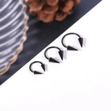 Hivava  3-4PCS Stainless Steel Spike Septum Ring Punk Spiked Circular Barbell Lip Piercings Horseshoe Cone Labret Helix Jewelry