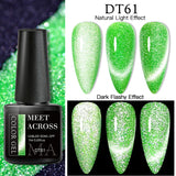 Hivava  -  7ml Fluorescent Glow In Dark Gel Nail Polish  Neon Luminous Gel Vernis Semi Permanent Nail Art UV LED Varnish Design