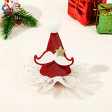 Hivava  -  Christmas Deer Hairpin Girls Women Fashion Anlter Bow Hair Clip Red Cute Elk Hairpins Side Clip Plush Snowflake Hair Accessories