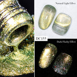 Hivava  -  7ml Cat Magnetic Gel Nail Polish Semi Permanent Dynamic Glitter Reflective Nail Gel Soak Off UV Gel Nail Art Varnish