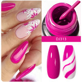 Hivava  -  Metallic Gold Sliver Pink 5ml Liner Gel Nail Art Polish Painting Mirror Gel Graffiti Stripe Design Varnish DIY