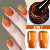 Hivava  -  Jelly Nude Gel Nail Polish 10ml Light Pink Peach Translucent Color UV Light Cure Gel Varnish Nail Art DIY at Home