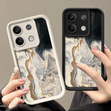 Hivava -  Watercolor Marble Case For Xiaomi 13T Redmi Note 13 Pro 5G 12 11 10 11s Poco X6 X5 M6 Pro 4G Coque Shockproof Bumper Soft Cover