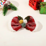 Hivava  -  Christmas Deer Hairpin Girls Women Fashion Anlter Bow Hair Clip Red Cute Elk Hairpins Side Clip Plush Snowflake Hair Accessories