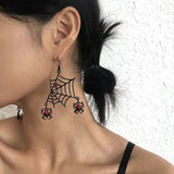 Hivava  -  New Spider Earrings Halloween Exaggerated Dark Style European and American Personality Funny Earrings