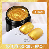 Hivava   -  Super bright Metallic Painting Gel Polish 5ML Gold Silver Mirror Gel Nail Polish Flower Drawing Lines French Nails