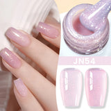 Hivava  -  Jelly Nude Gel Nail Polish 10ml Light Pink Peach Translucent Color UV Light Cure Gel Varnish Nail Art DIY at Home