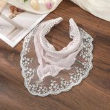 Hivava  -  Lace Triangle Scarf Pink Turban Bandage Bandana Headbands Women Retro Party Travel Hair Accessories Headwear Fashion Headwarps