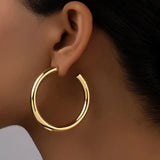 Hivava  -  Punk Gold Color Hoop Earring Fashion Hollow Round Circle Earrings for Women Hiphop Jewelry Brincos Jewelry Gifts