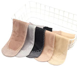 Hivava  10Pairs Spring Summer Women Soft Socks Velvet Silk Socks Non-Slip Bottom Splice Transparent Ladies Ultrathin Breathable Sock