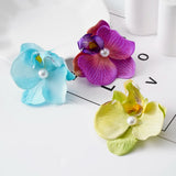 Hivava  Phalaenopsis Simulated Flower Hair Clips Side Bangs Women Barrette Hairpin Hair Accessories Ladies Wedding Party Styling Tools