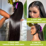 Hivava  Ready to Wear Human Hair Lace Frontal Wigs Pre Plucked Brazilian 4x6 5x5 30 Inch Glueless Straight Transparent Lace Closure Wigs