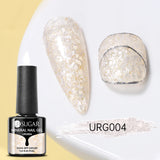 Hivava  -  7ml Champagne Gold Reflective Glitter Rubber Base Gel Nail Polish Sparkling Glowing Semi Permanent Nail Art UV Gel