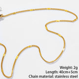 Hivava Chains Necklace for Women Stainless Steel Link Woman's Slim Pendant Lobster Clasp Adjustable Clavicle Chain Female Collars